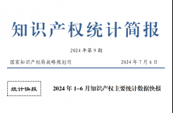 2024年1-6月專利、商標、地理標志等知識產(chǎn)權(quán)主要統(tǒng)計數(shù)據(jù) | 附數(shù)據(jù)詳情