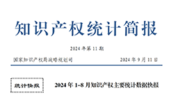 2024年1-8月專利、商標、地理標志等知識產(chǎn)權(quán)主要統(tǒng)計數(shù)據(jù) | 附數(shù)據(jù)詳情