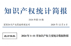 2024年1-11月專利、商標、地理標志等知識產(chǎn)權(quán)主要統(tǒng)計數(shù)據(jù) | 附數(shù)據(jù)詳情