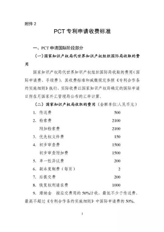 國(guó)家發(fā)改委、財(cái)政部：重新核發(fā)專利收費(fèi)標(biāo)準(zhǔn)（附價(jià)格）