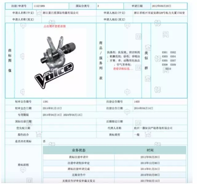 浙江衛(wèi)視提訴訟 稱"好聲音"注冊商標仍合法有效