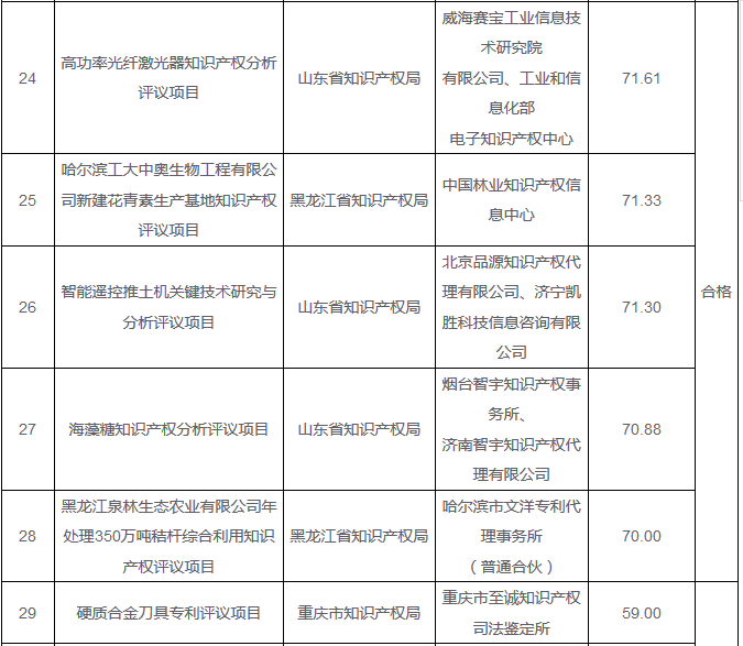 「2016年重大經(jīng)濟科技活動知識產(chǎn)權評議工作」驗收結果公布