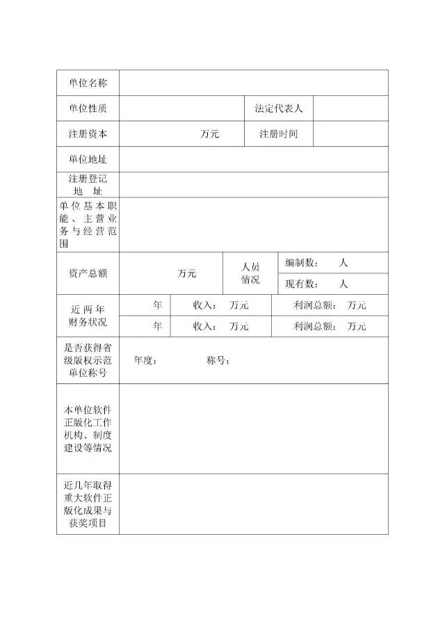 國家版權(quán)局：統(tǒng)一啟用全國版權(quán)示范城市、示范單位等申報表通知（附申請表）