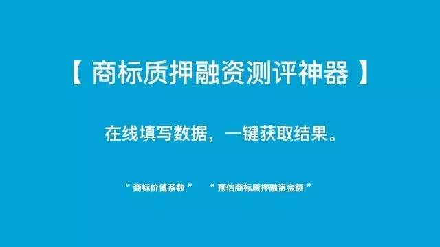 小小「商標(biāo)質(zhì)押融資測(cè)評(píng)神器」 再掀「企業(yè)商標(biāo)質(zhì)押融資」新浪潮！