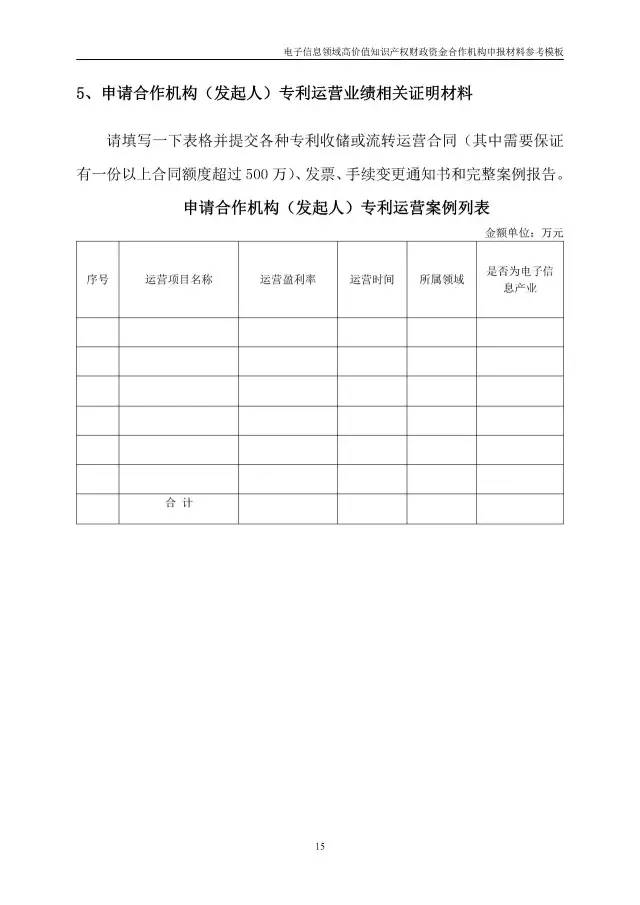 北京經(jīng)信委、北京財政局聯(lián)合發(fā)布公開遴選第一批電子信息領(lǐng)域「高價值知識產(chǎn)權(quán)培育運營合作機構(gòu)」通知