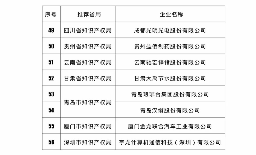 國(guó)知局：2018國(guó)家知識(shí)產(chǎn)權(quán)234 家示范企業(yè)和1146 家