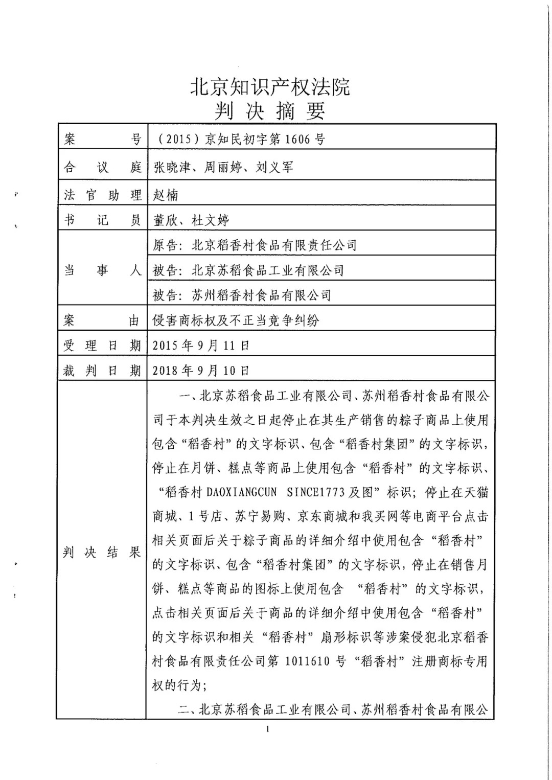 南北之爭！北稻訴蘇稻一審獲賠3000萬（98頁判決書全文）