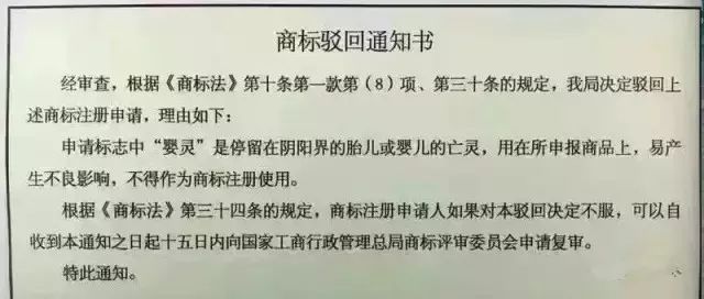 盤點：那些“出人意料”的商標駁回理由！