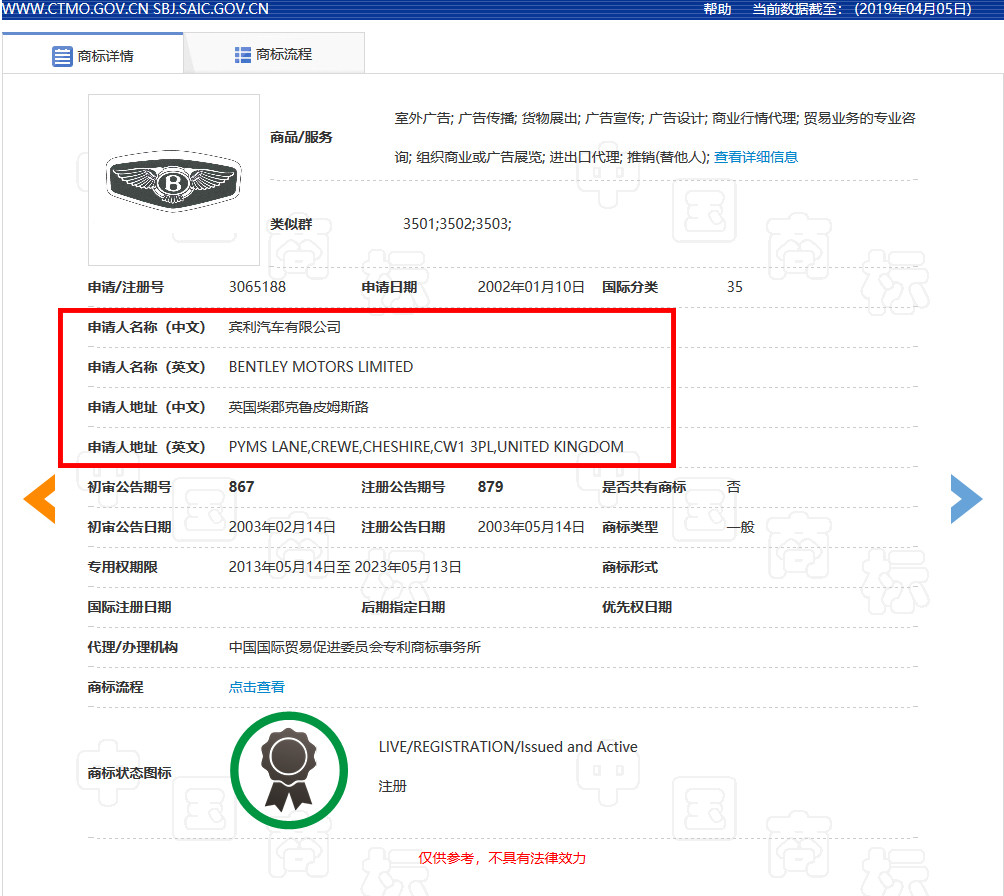 賓利汽車申請300余件賓利商標(biāo)，被認(rèn)定為非正常申請！什么情況？