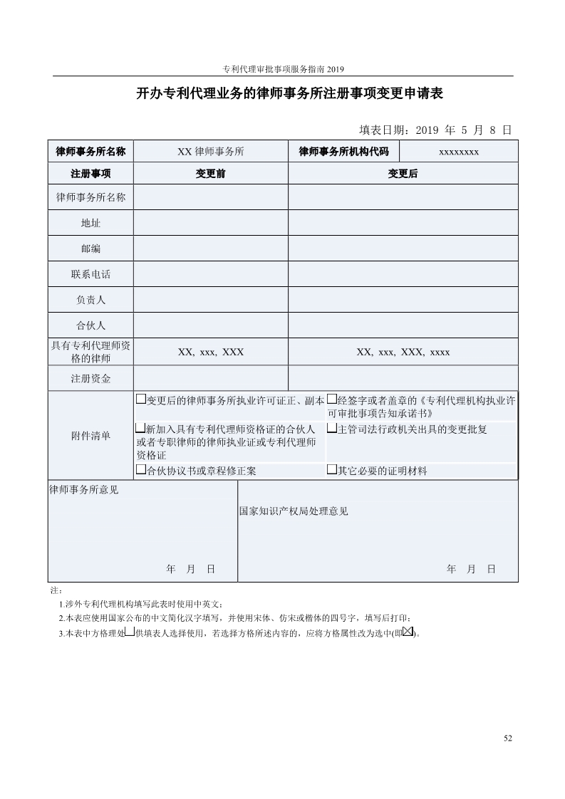 2019最新專利代理審批事項(xiàng)服務(wù)指南公布?。?.31起實(shí)施）