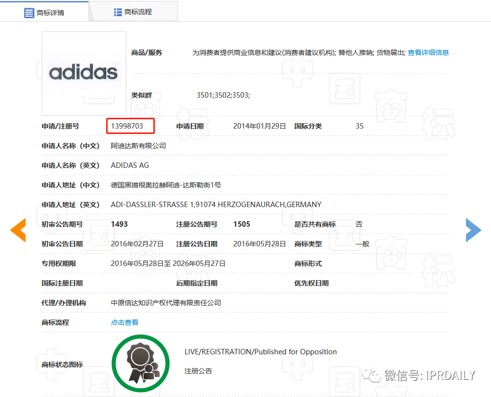 肖像商標被駁回！帶有adidas商標的衣服惹了禍