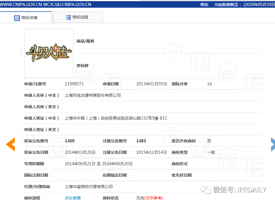 起點/閱文的商標VS唐家三少的案子，作品名稱商標權歸屬誰？