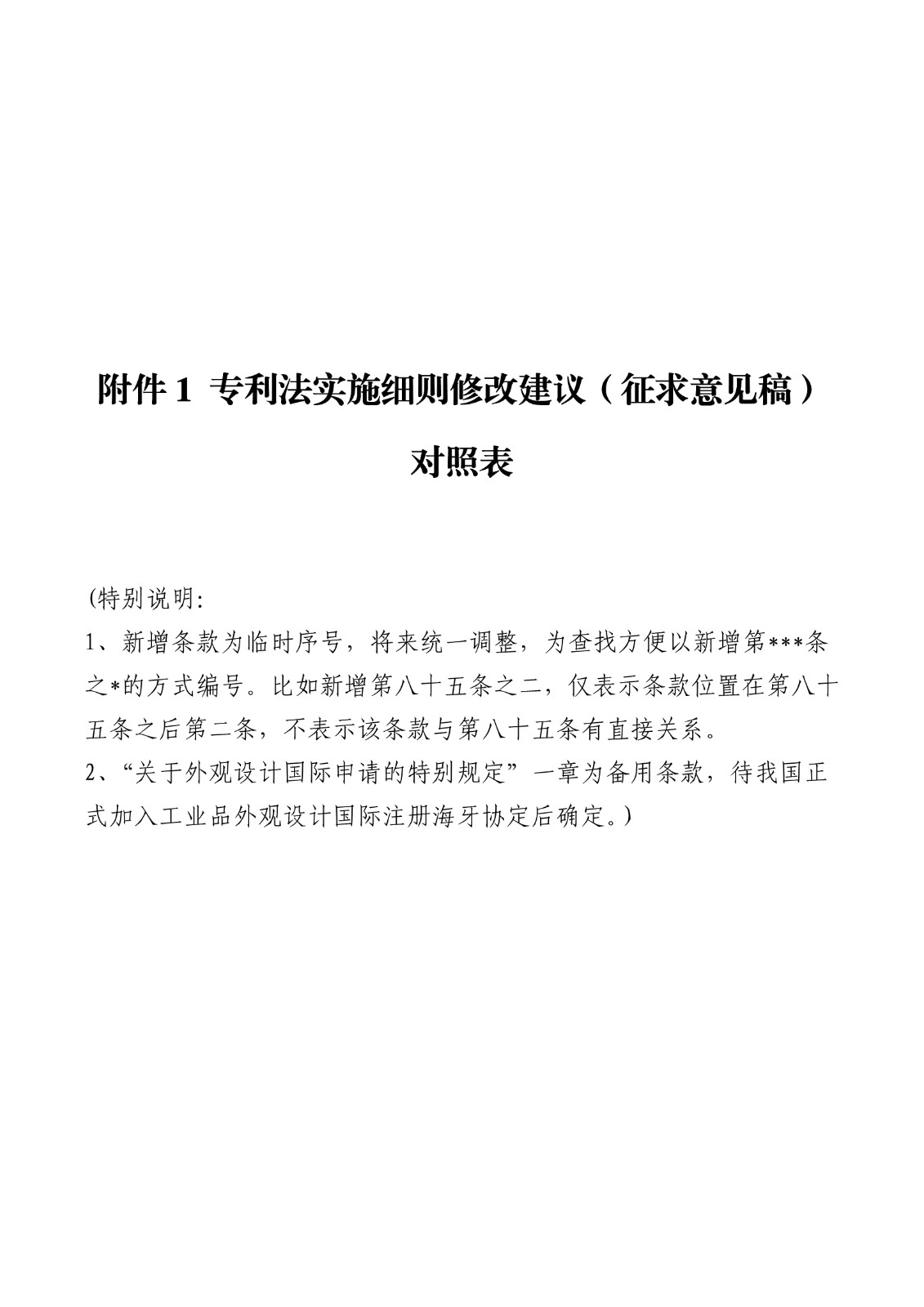 《專利法實施細(xì)則修改建議（征求意見稿）》全文！