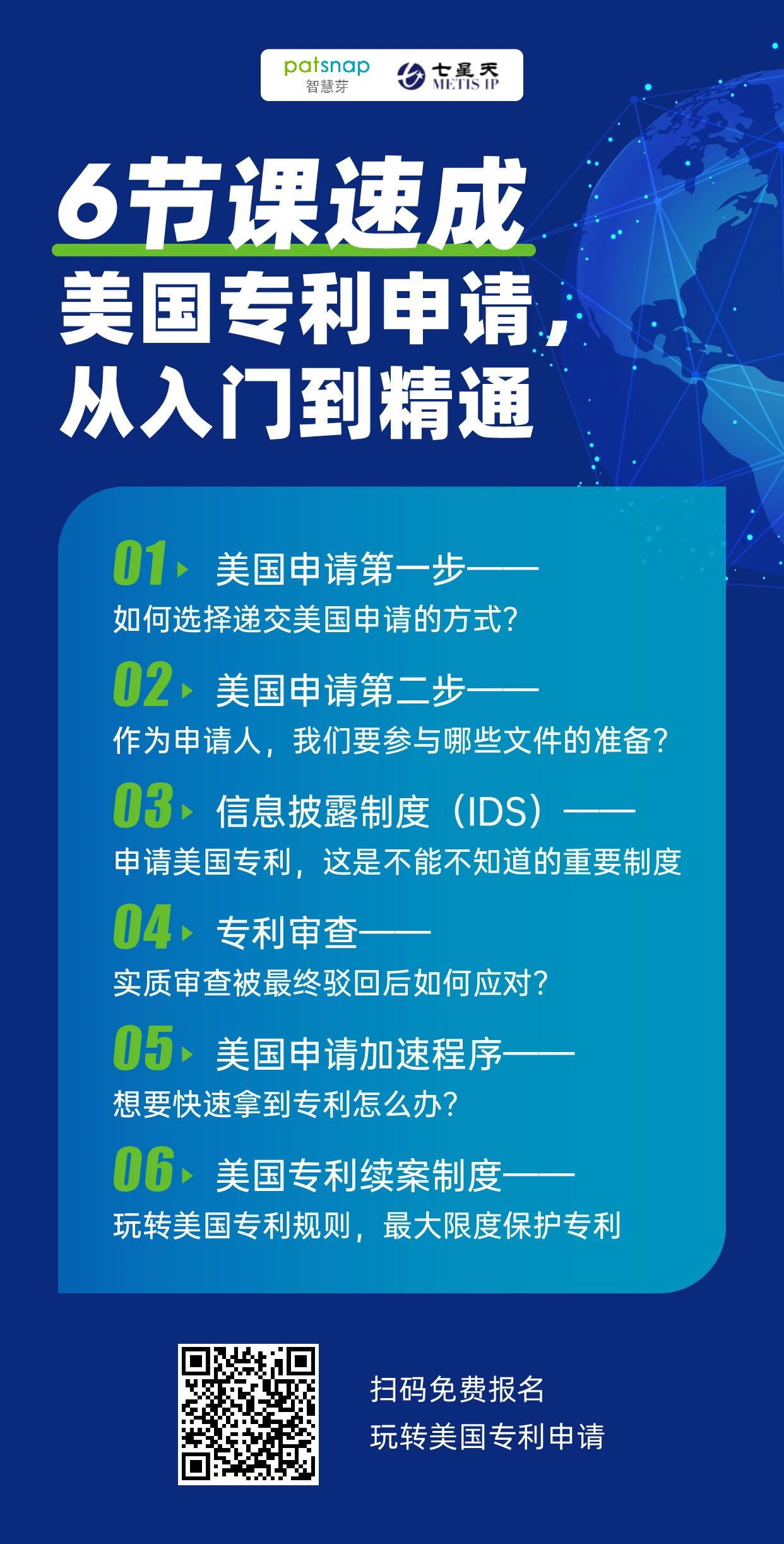 6節(jié)課速成美國專利申請，從入門到精通！