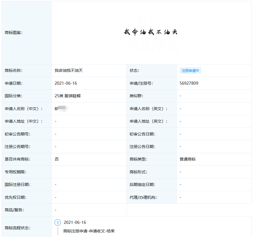 “我命油我不油天”商標(biāo)被搶注！此前擬注冊為公司名被駁回