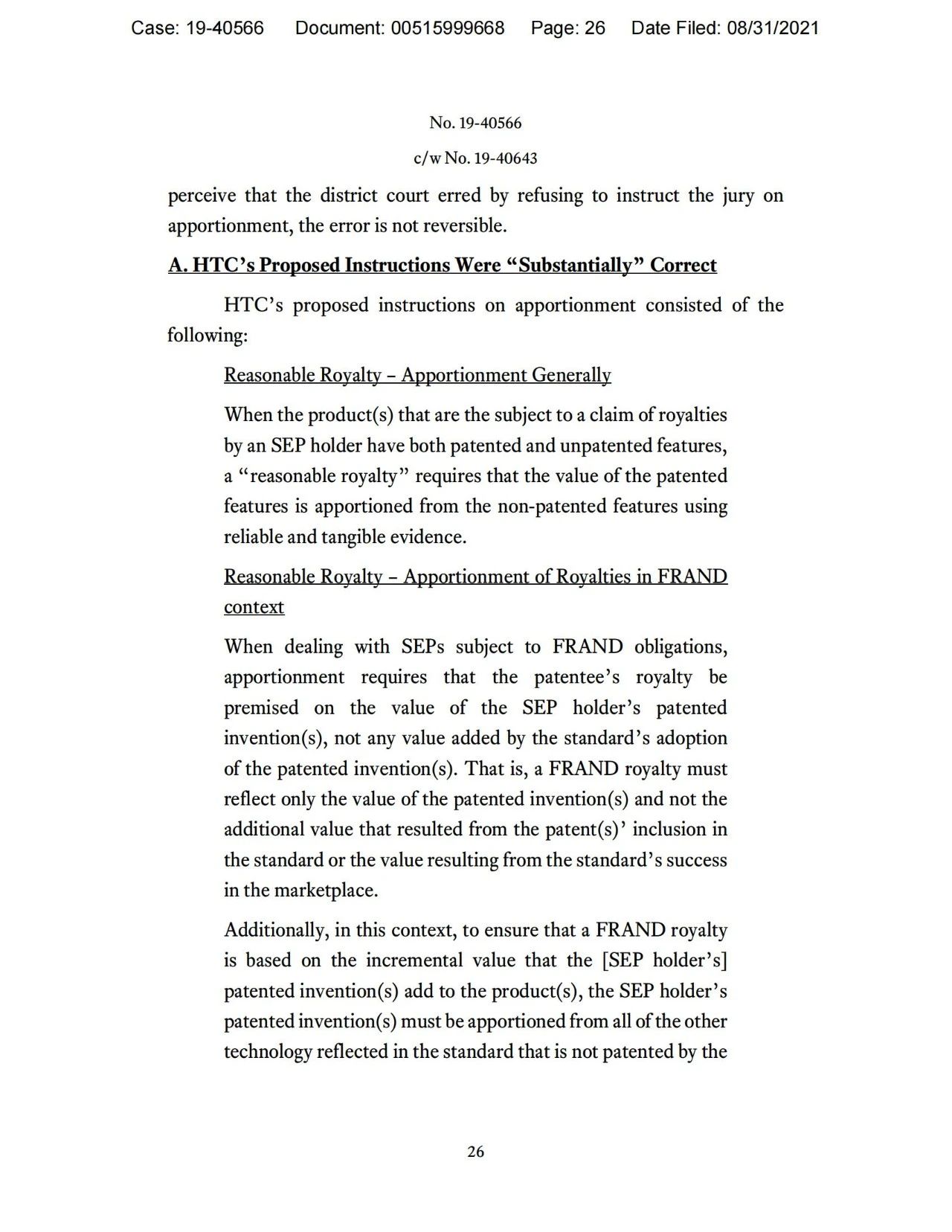 美國第五巡回上訴法院二審判決認(rèn)定愛立信符合FRAND承諾