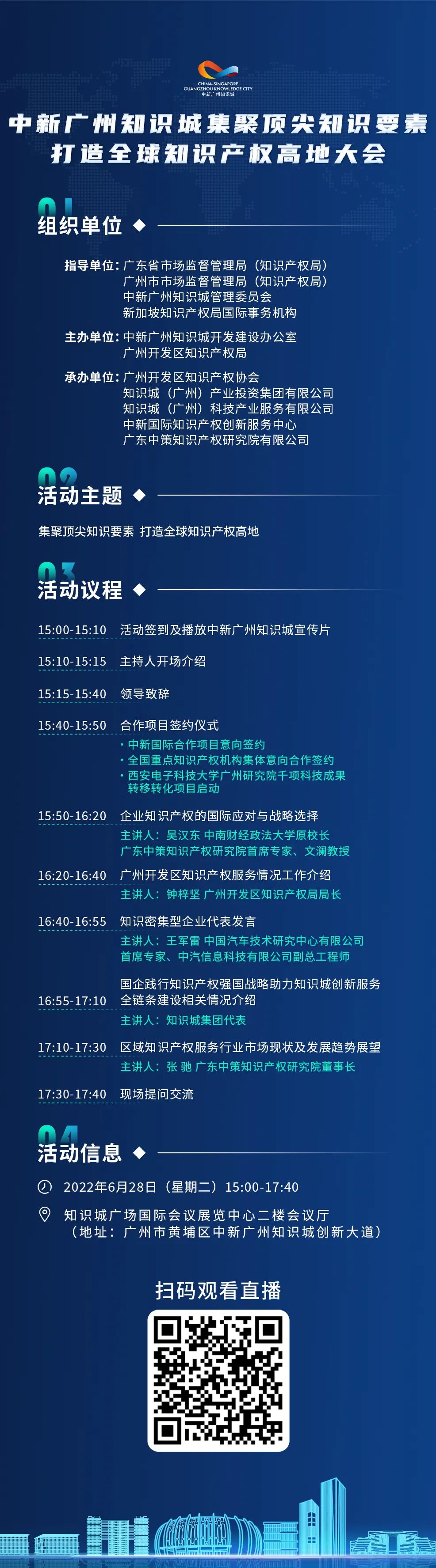 下周二15:00直播！2022年中新廣州知識(shí)城集聚頂尖知識(shí)要素打造全球知識(shí)產(chǎn)權(quán)高地大會(huì)邀您觀看