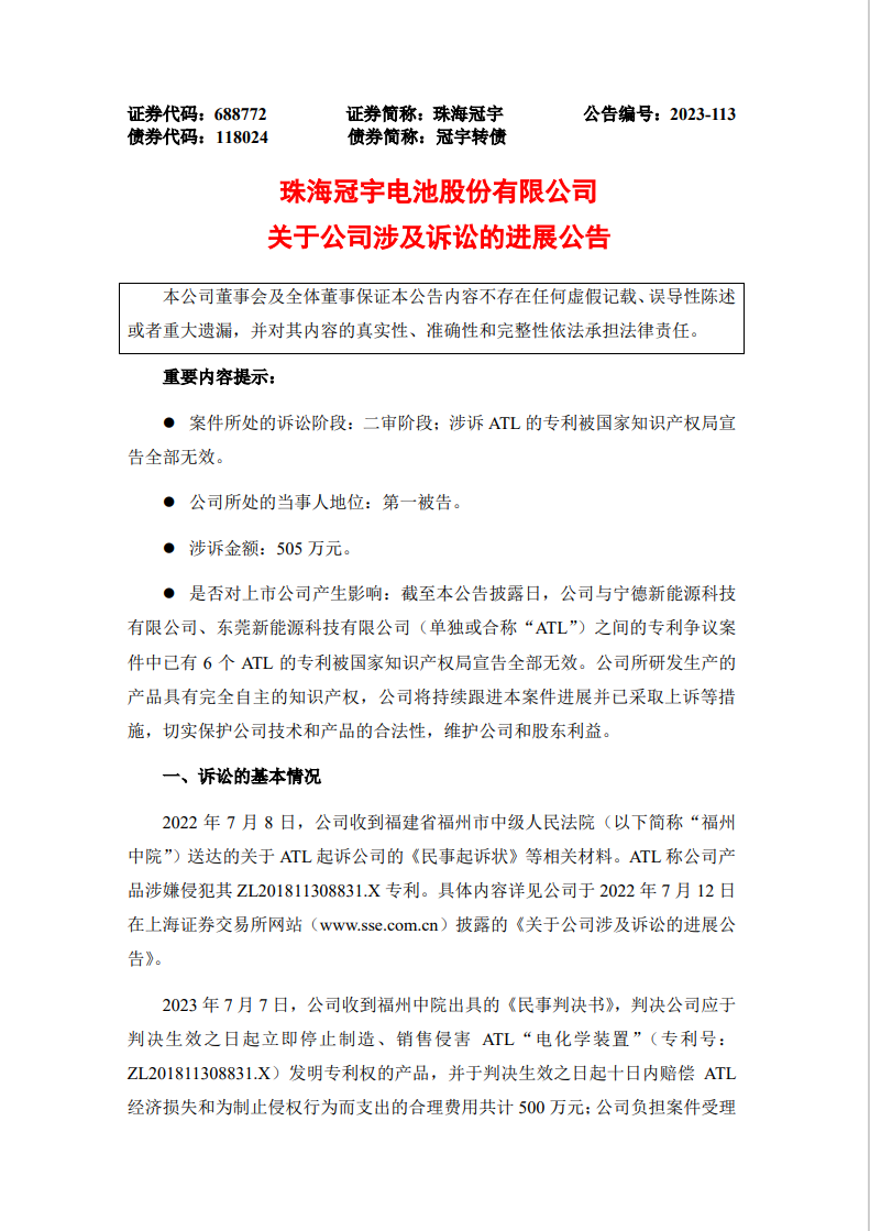 反轉？一審判賠500萬的專利已被宣告全部無效