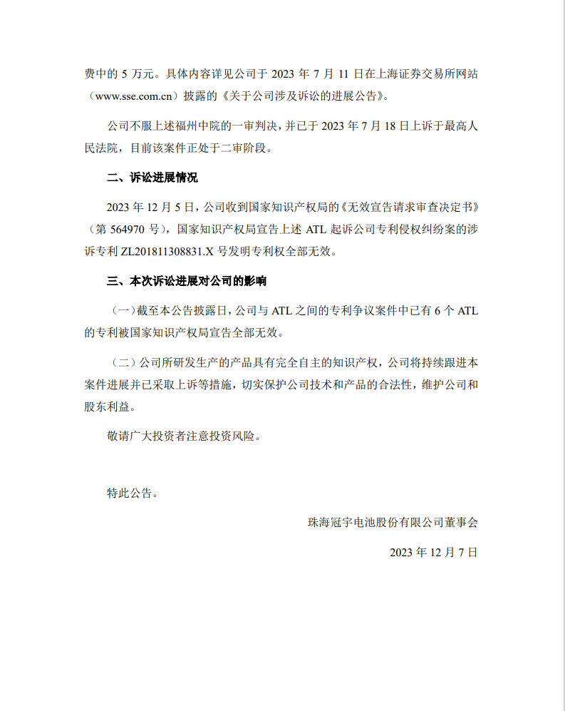 反轉？一審判賠500萬的專利已被宣告全部無效