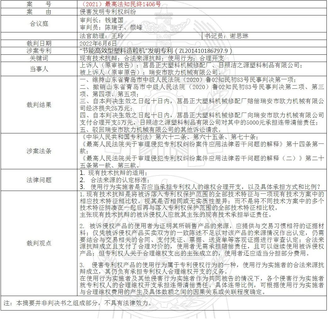 合法來源抗辯成立可視情判令使用者負擔維權(quán)合理開支