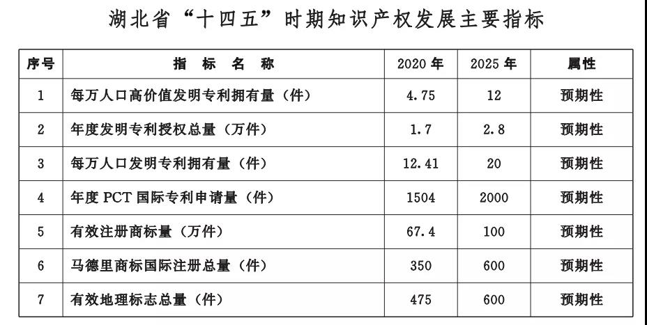 《湖北省知識產(chǎn)權(quán)“十四五”規(guī)劃》全文發(fā)布！  ?